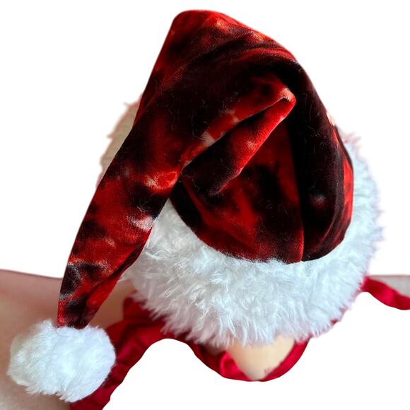 Santa Hat Handcrafted Hippie Sewn Snow Bunny Winter Holiday Christmas Headcover - Picture 4 of 6